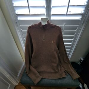 Ralph Lauren Brown Zip Up Sweater
